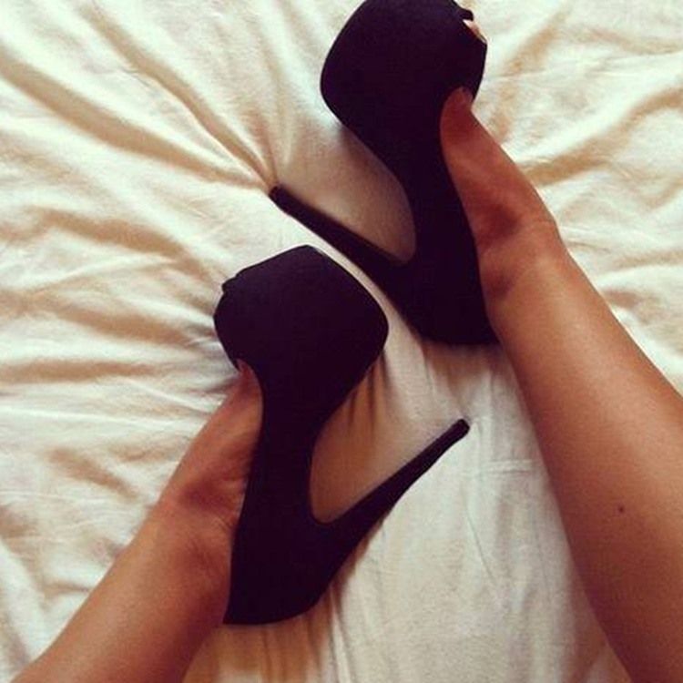 Sexy Plain Platform Stiletto Heel Damesko