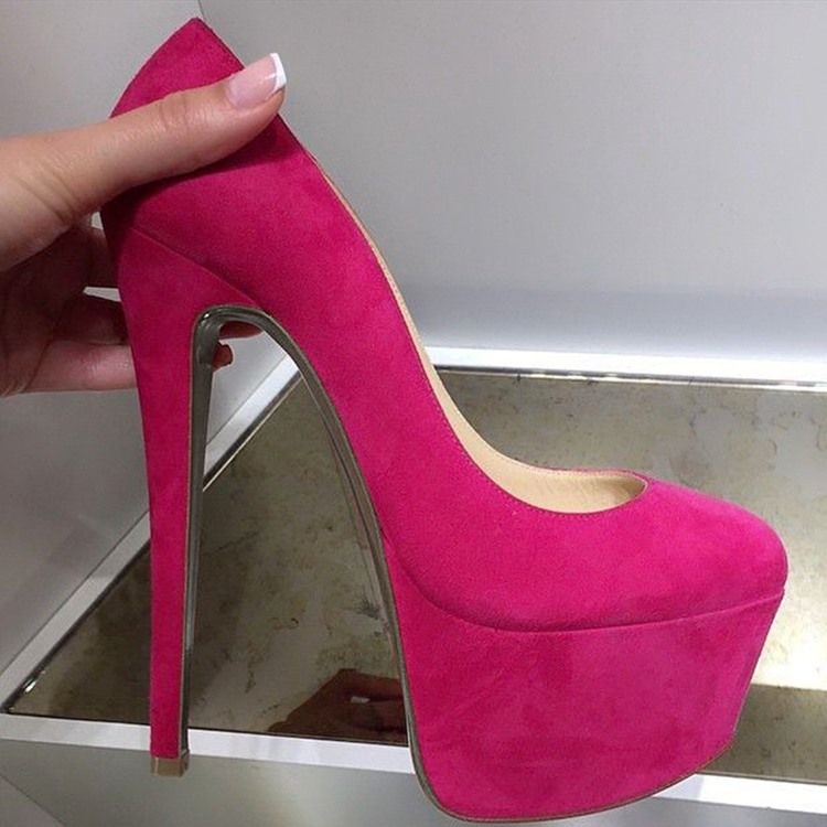 Sexy Plain Platform Stiletto Heel Damesko