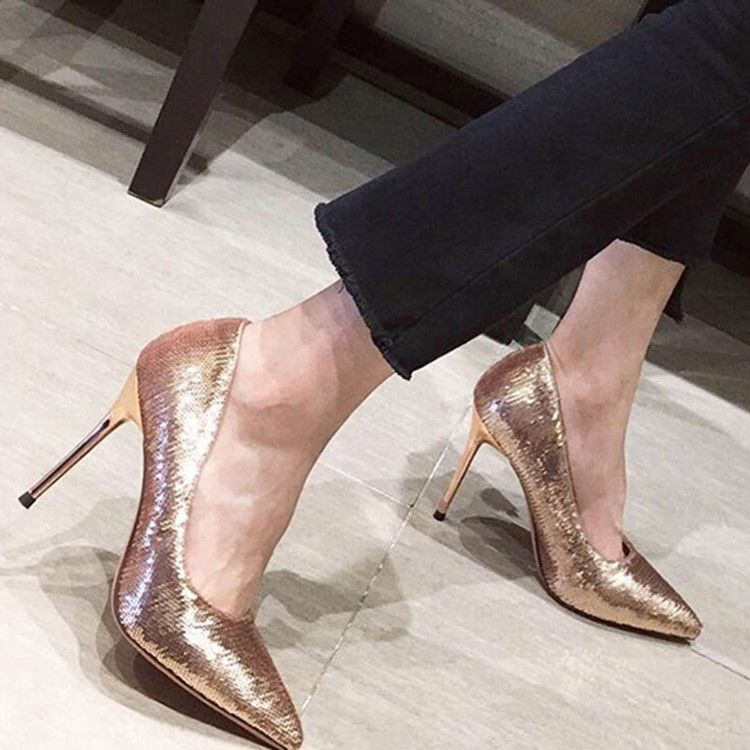 Stiletto Hæl Med Spisse Tå Stiletto Hæl Dame Pumps