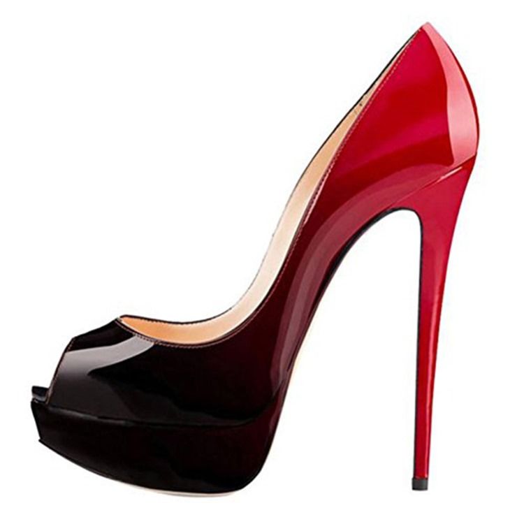 Stiletto Heel Peep Toe Platform Pumps For Kvinner