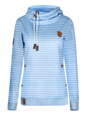 Stripe Loose Casual Cool Hettegenser For Kvinner