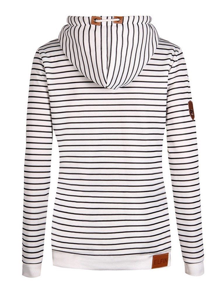 Stripe Loose Casual Cool Hettegenser For Kvinner