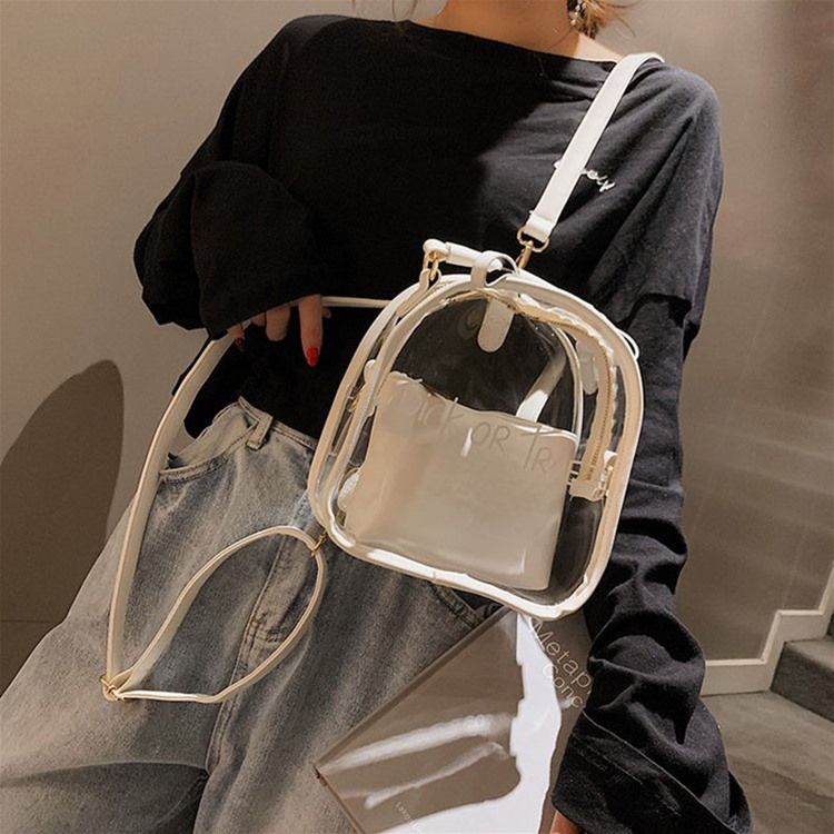 Pu Transparency Letter Tote Bag