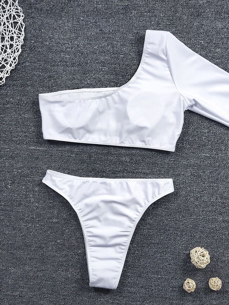 Fashion Plain Tankini Set Badetøy For Kvinner