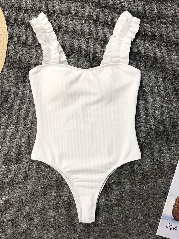 Kvinner Sexy Plain One Piece Fashion Badetøy