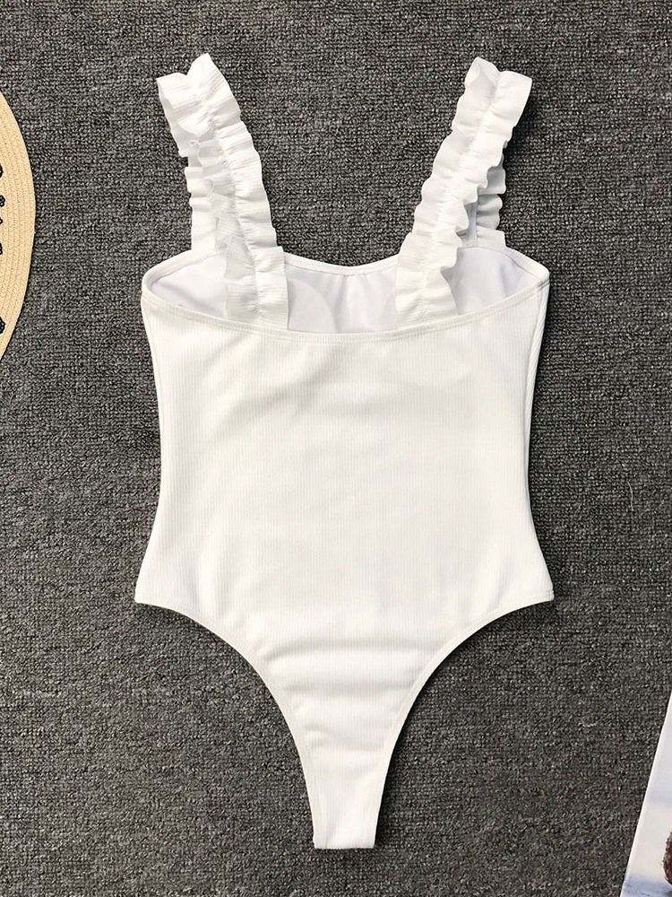 Kvinner Sexy Plain One Piece Fashion Badetøy