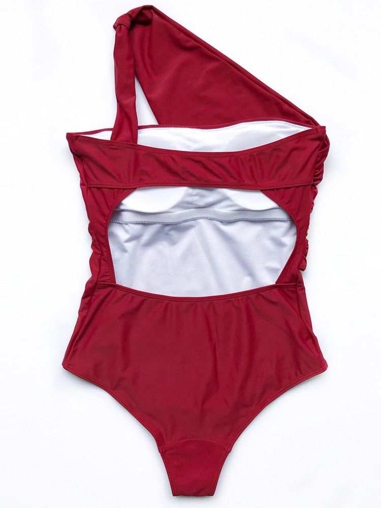 Patchwork Plain One Piece Badetøy For Kvinner Monokini