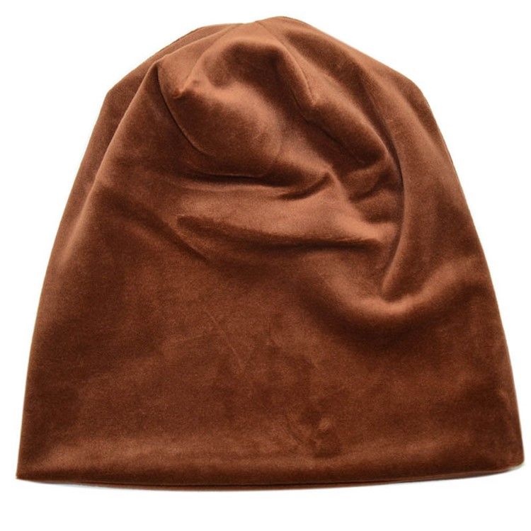 Casual Velvet Winter Plain Hat For Menn