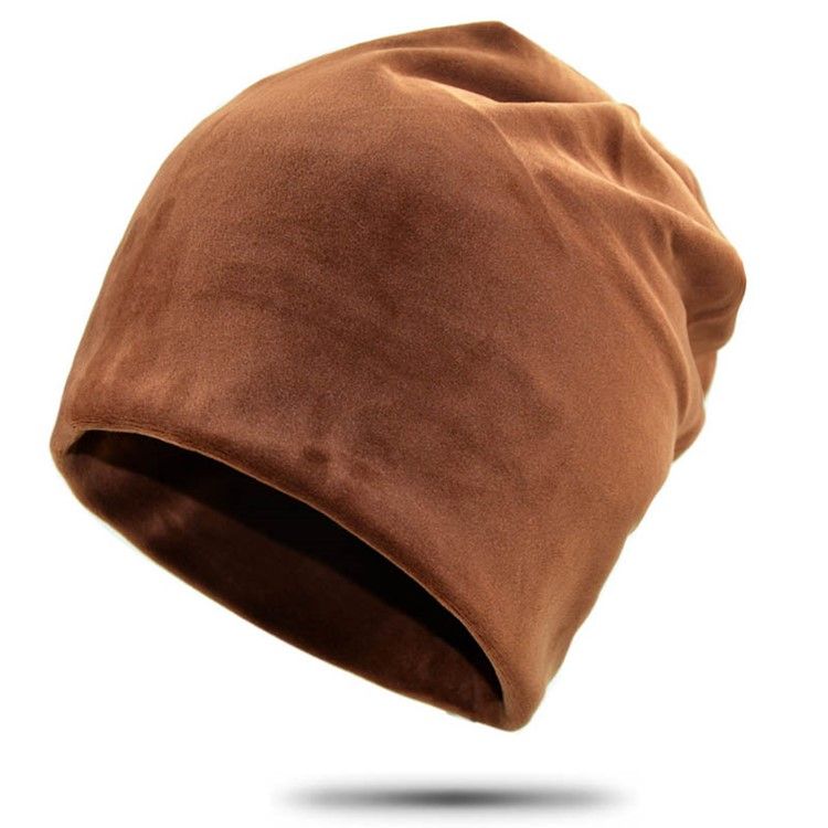 Casual Velvet Winter Plain Hat For Menn