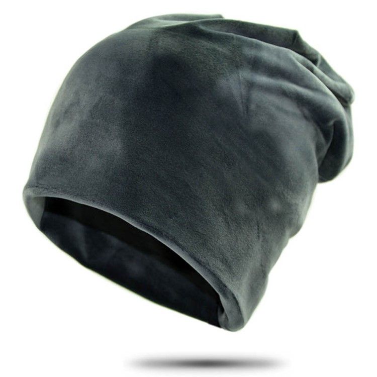 Casual Velvet Winter Plain Hat For Menn