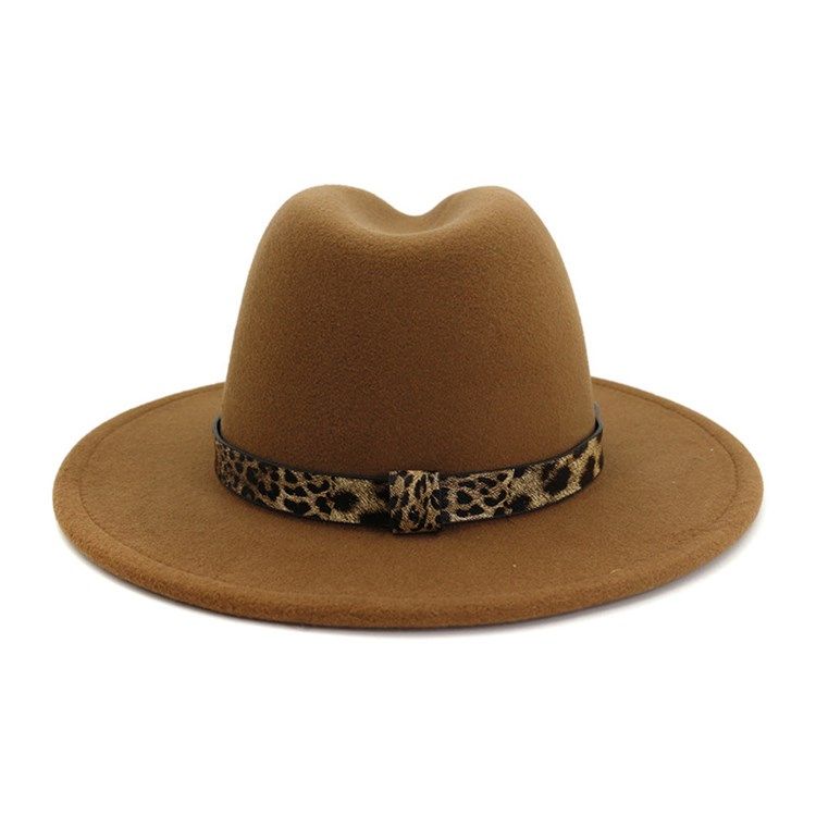 Fedora Hat Print Leopard Winter Hats For Kvinner