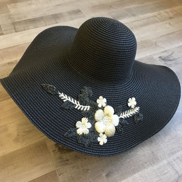 Floral Solhatt For Broderi For Kvinner