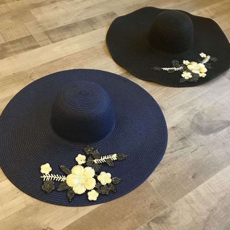 Floral Solhatt For Broderi For Kvinner