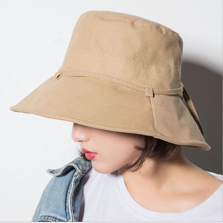 Koreansk Bowknot Fall Plain Hat For Kvinner