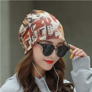 Skullies Beanies For Kvinner Casual Letter Winter Hat