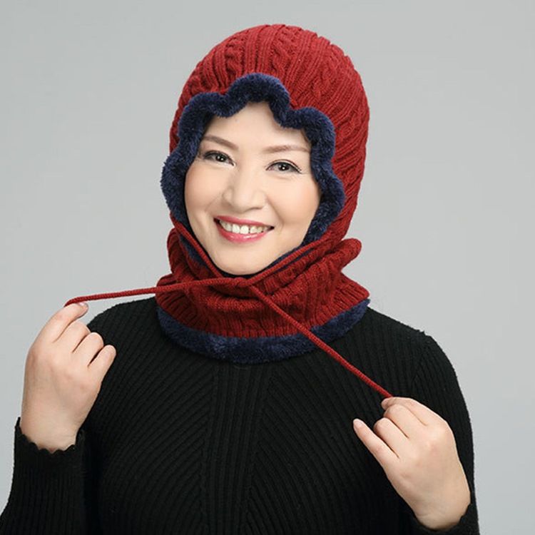 Strikket Lue For Menn Mote Color Block Fall Hats