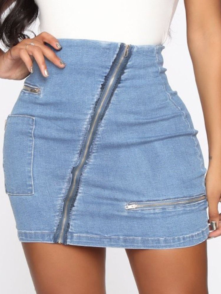 Bodycon Pocket Zipper High Waist Skirt