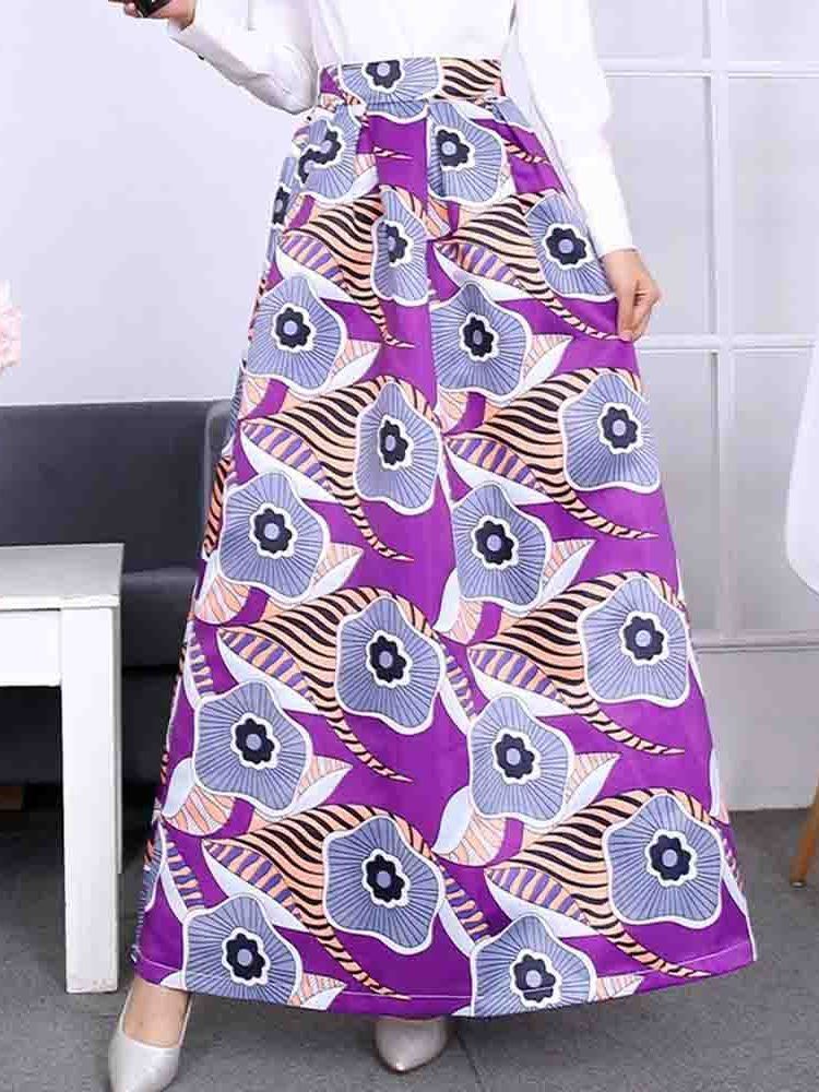 Dame Expansion Print Plant Sweet Skirt