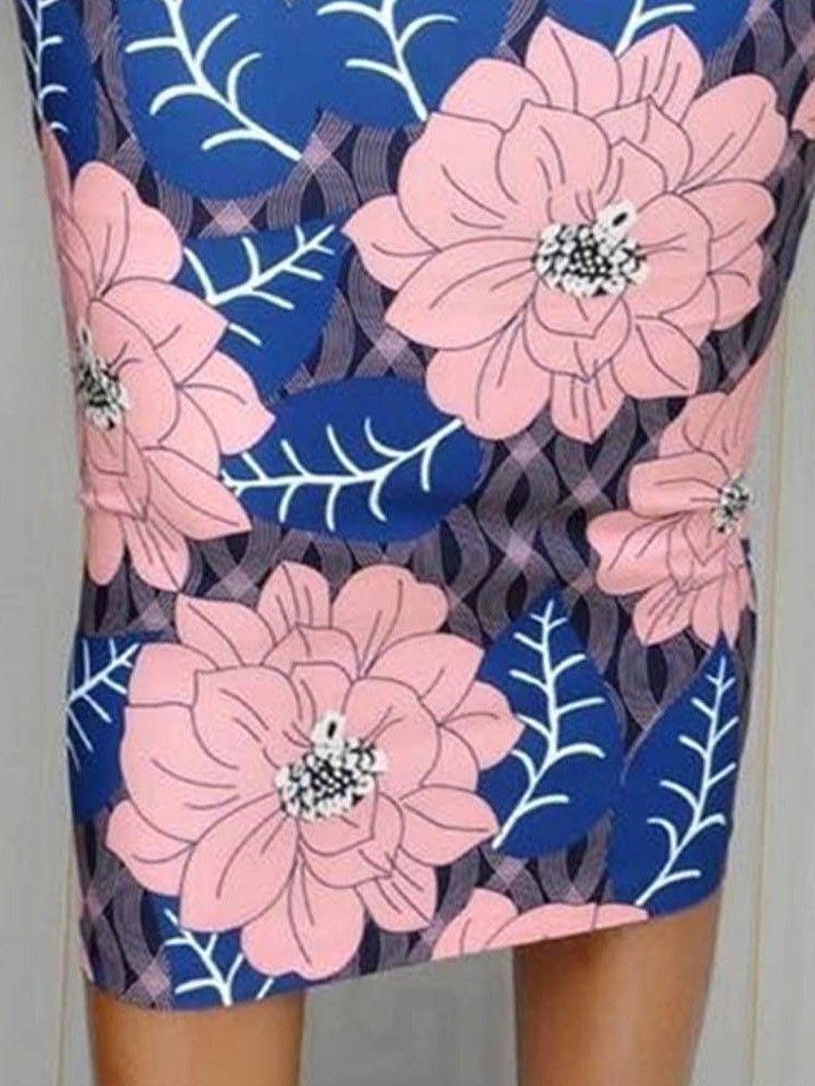 Kvinner Print Mid-calf Bodycon Fashion Floral Skirt