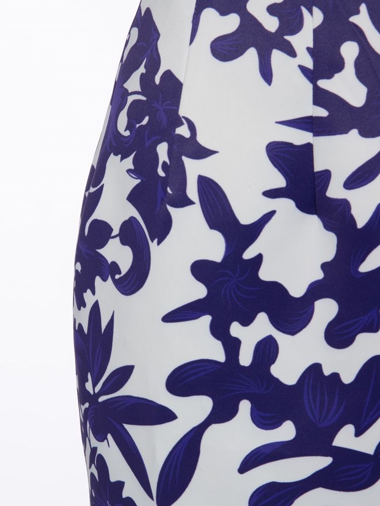 Mid-waist Floral Print Bodycon Skjørt For Kvinner