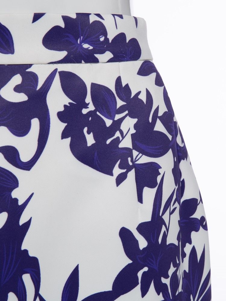 Mid-waist Floral Print Bodycon Skjørt For Kvinner