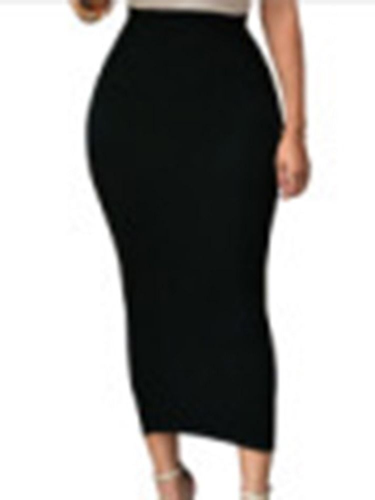 Midconf Bodycon Plain Sexy Skirt For Kvinner