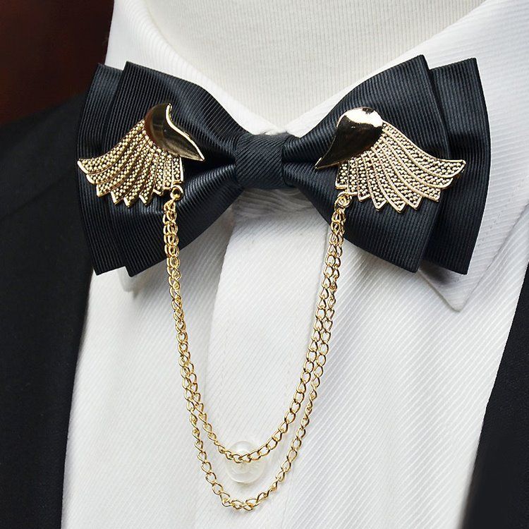 Gold Wing British Style Bowtie For Menn