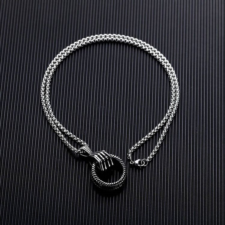 Hip Hop Claw Ring Necklace