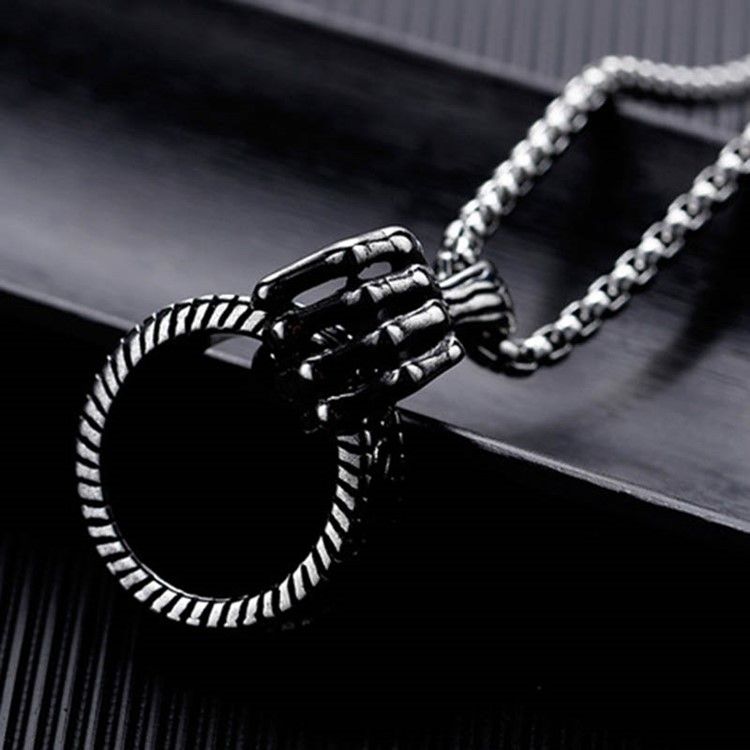 Hip Hop Claw Ring Necklace