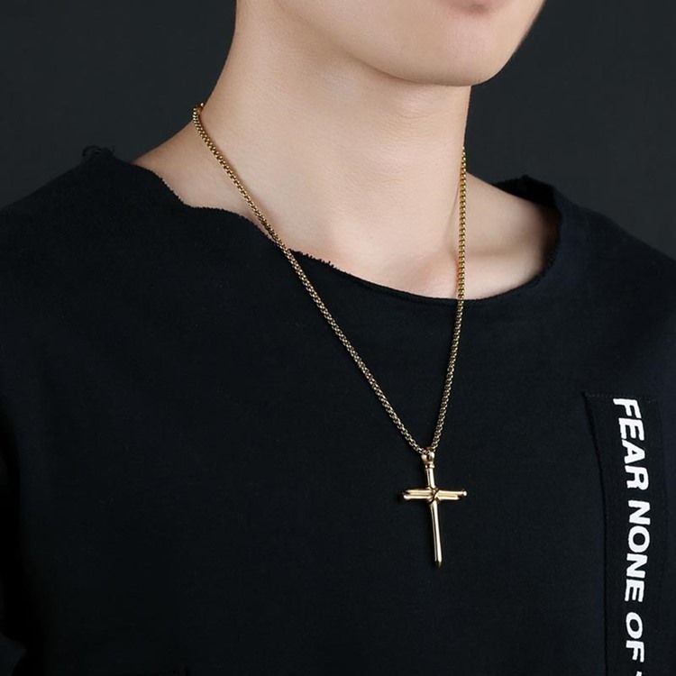 Punk Style Cross Anheng Halskjede For Menn