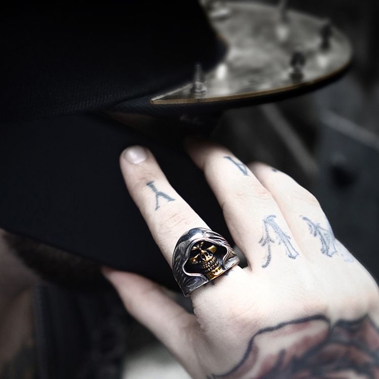 Skull Death Ring For Menn