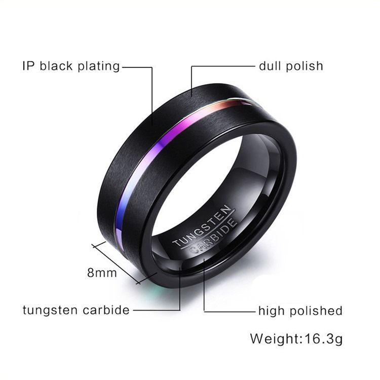 Tungsten Stålring For Menn