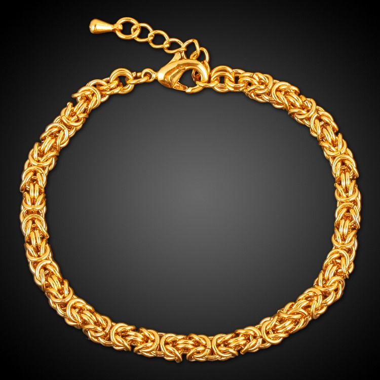 Twist18k Gullbelagt Armbånd For Menn