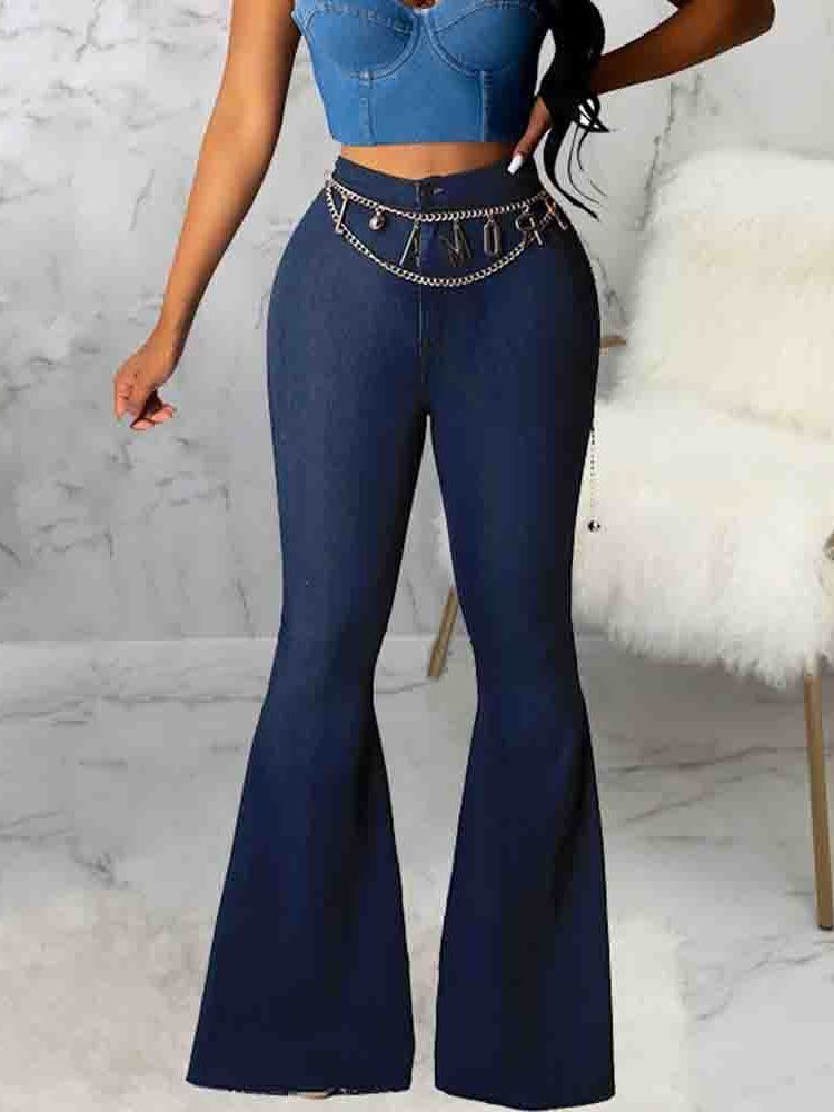 Bellbottoms Vaskbar Slank Jeans For Kvinner