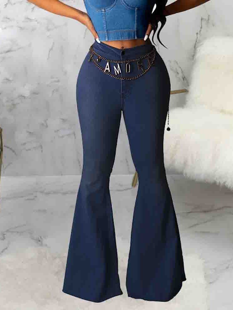 Bellbottoms Vaskbar Slank Jeans For Kvinner