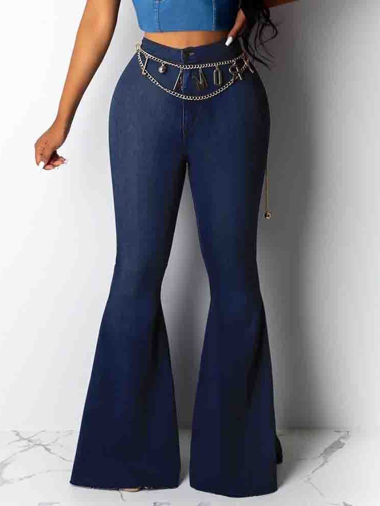 Bellbottoms Vaskbar Slank Jeans For Kvinner