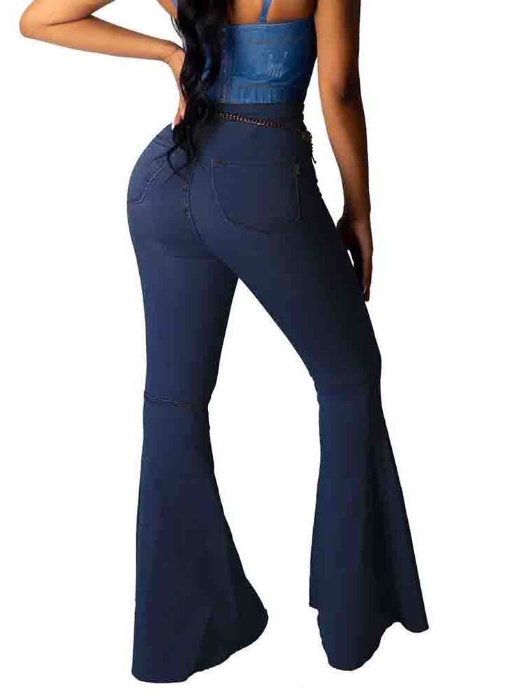 Bellbottoms Vaskbar Slank Jeans For Kvinner