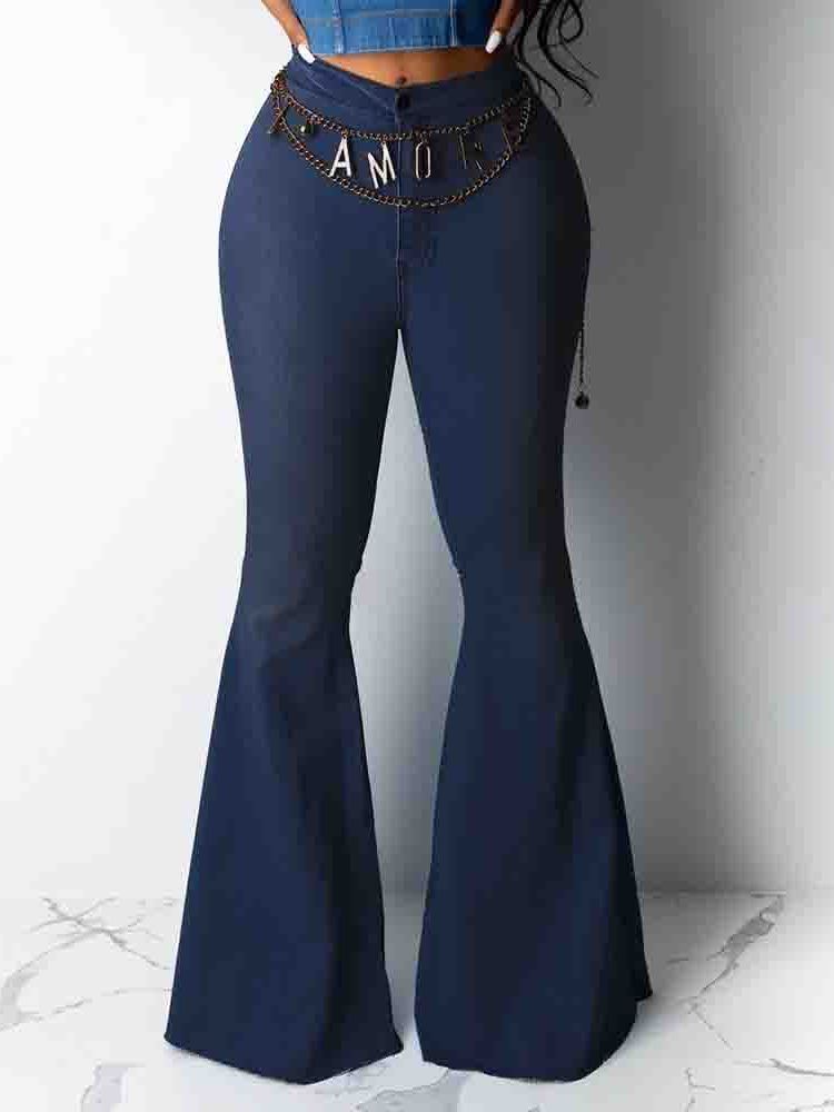 Bellbottoms Vaskbar Slank Jeans For Kvinner