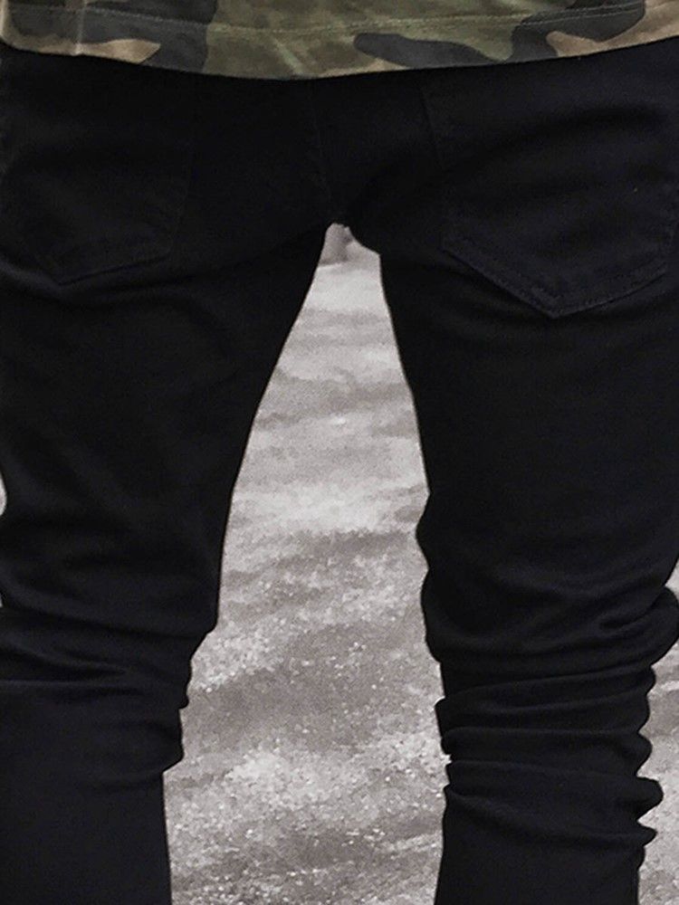 Herreklær Black Ripped Skinny Jeans