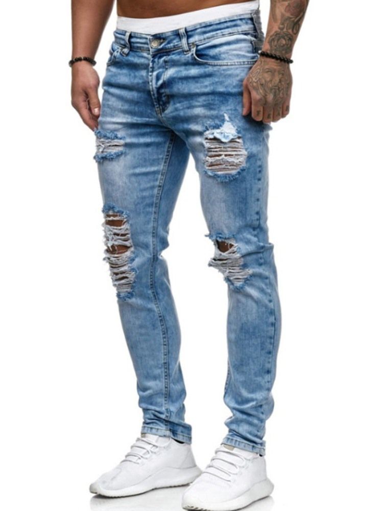 Hole Vanlig Glidelås Midje Jeans