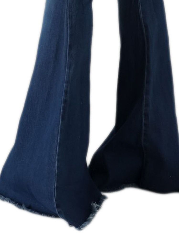 Kvinnehull Bellbottoms Glidelås Slim Jeans