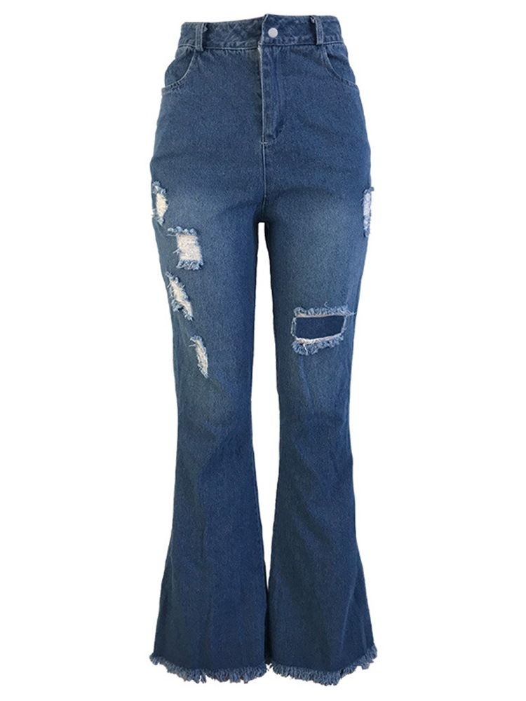 Kvinnehull Bellbottoms Slim High Waist Jeans