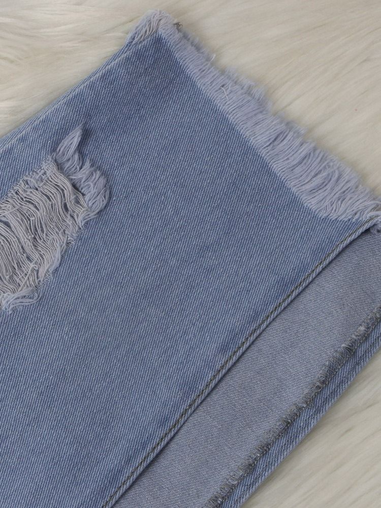 Kvinner Glidelås Med Midje Slanke Jeans