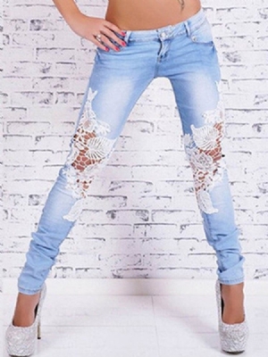 Low Waisted Patchwork Dame Jeans