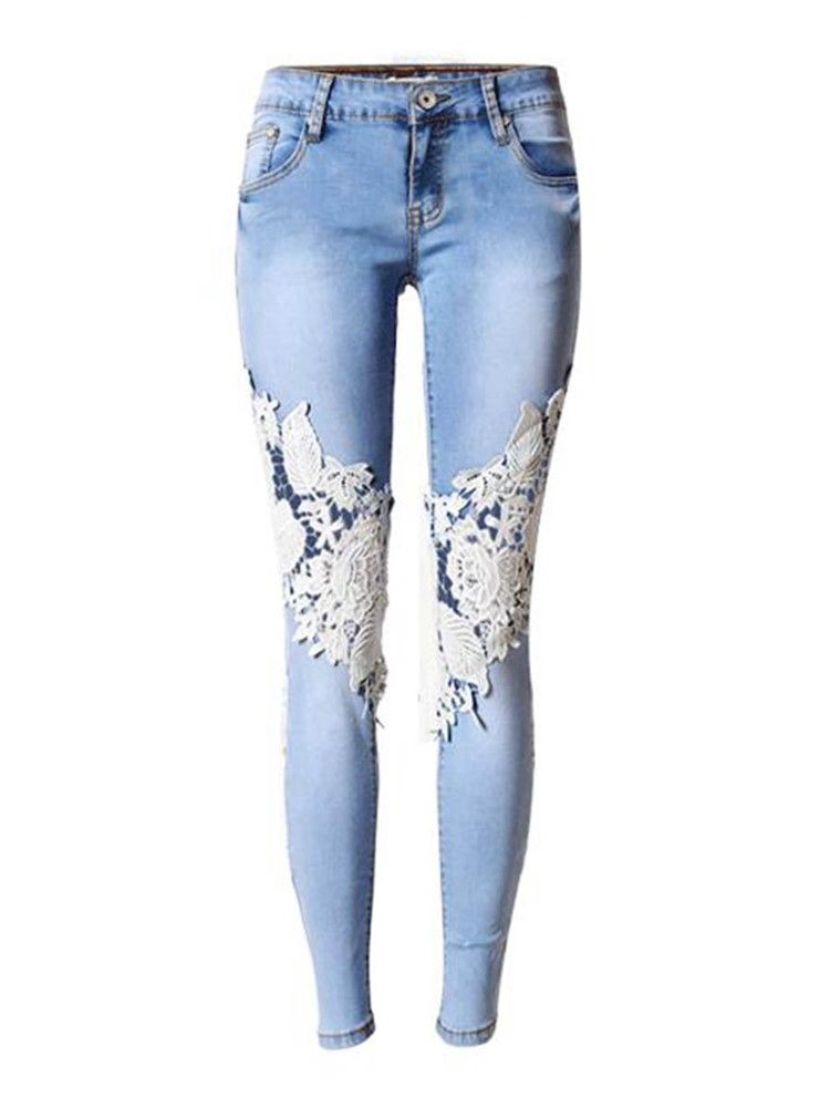 Low Waisted Patchwork Dame Jeans