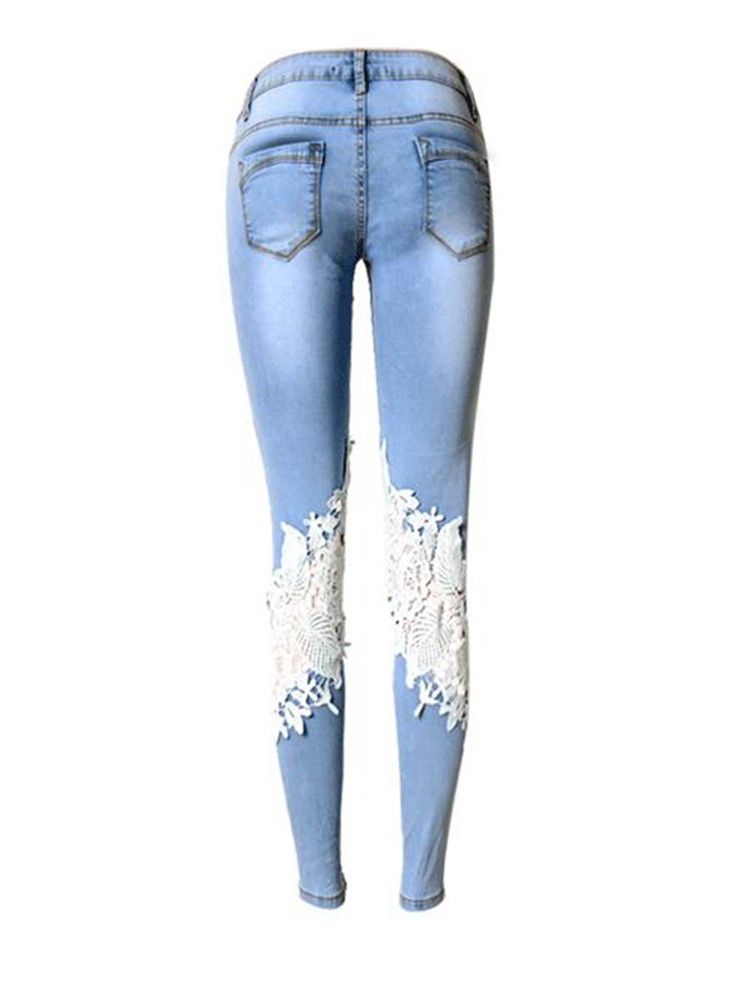 Low Waisted Patchwork Dame Jeans