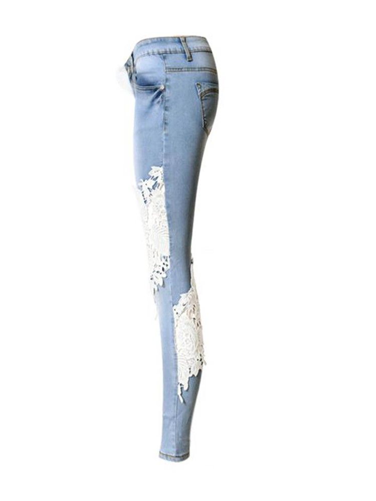 Low Waisted Patchwork Dame Jeans