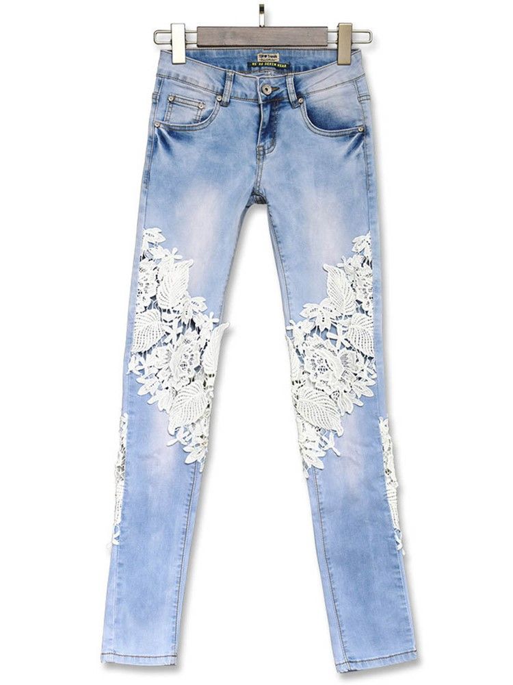 Low Waisted Patchwork Dame Jeans