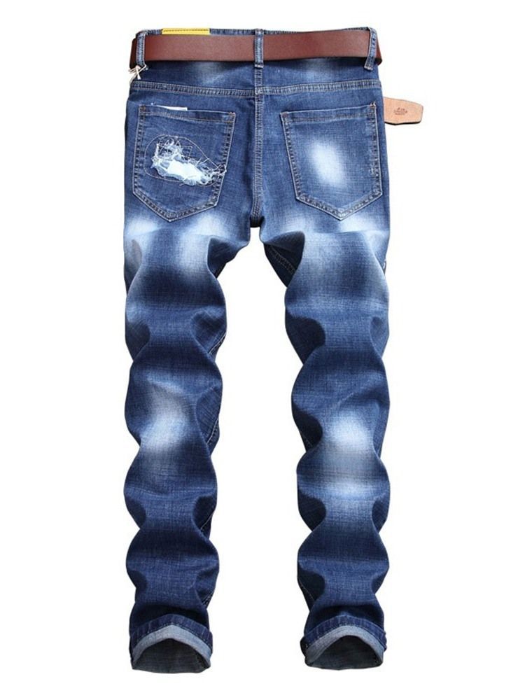 Menns Applikasjoner Straight Glidelås European Jeans