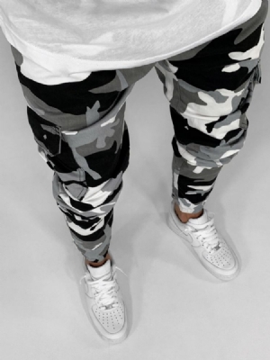 Pencil Pants Camouflage European Herre Jeans